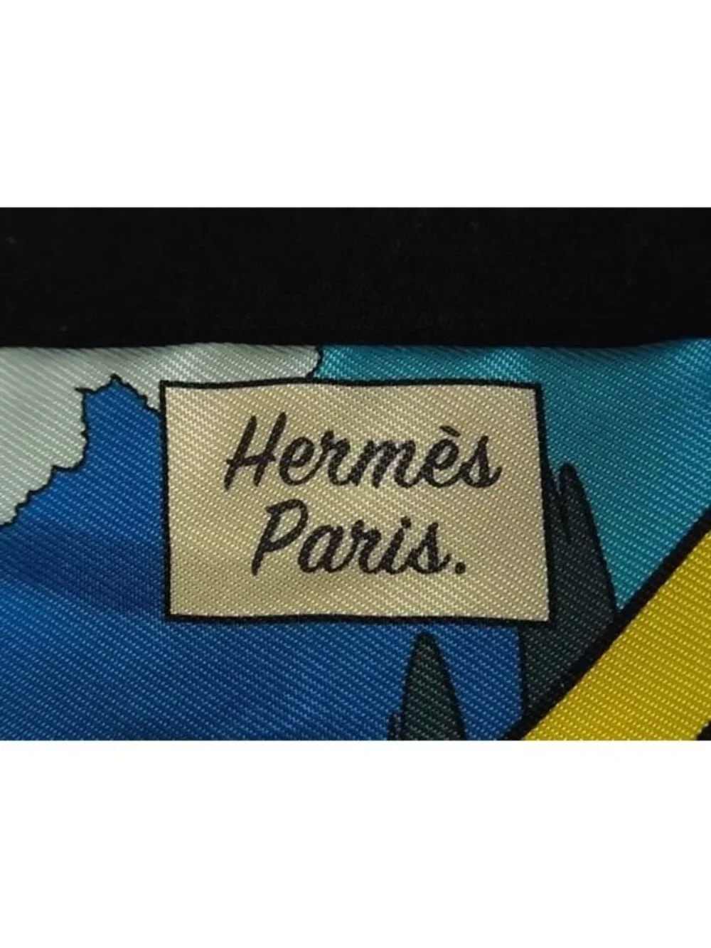 Hermes Wow Twilly Silk 100% American Comic Pattern Ribbon Scarf Blue Multicolor